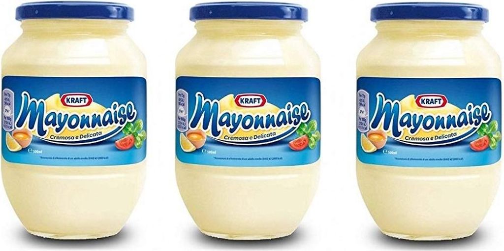 3x Kraft Klassik Mayonnaise mayo classic Fritessoße Soße Sauce glass 500ml