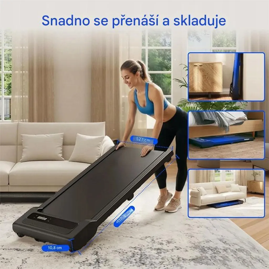 Tapis de course appartement 6 km/h GP018B-Basic-EU marche active LED