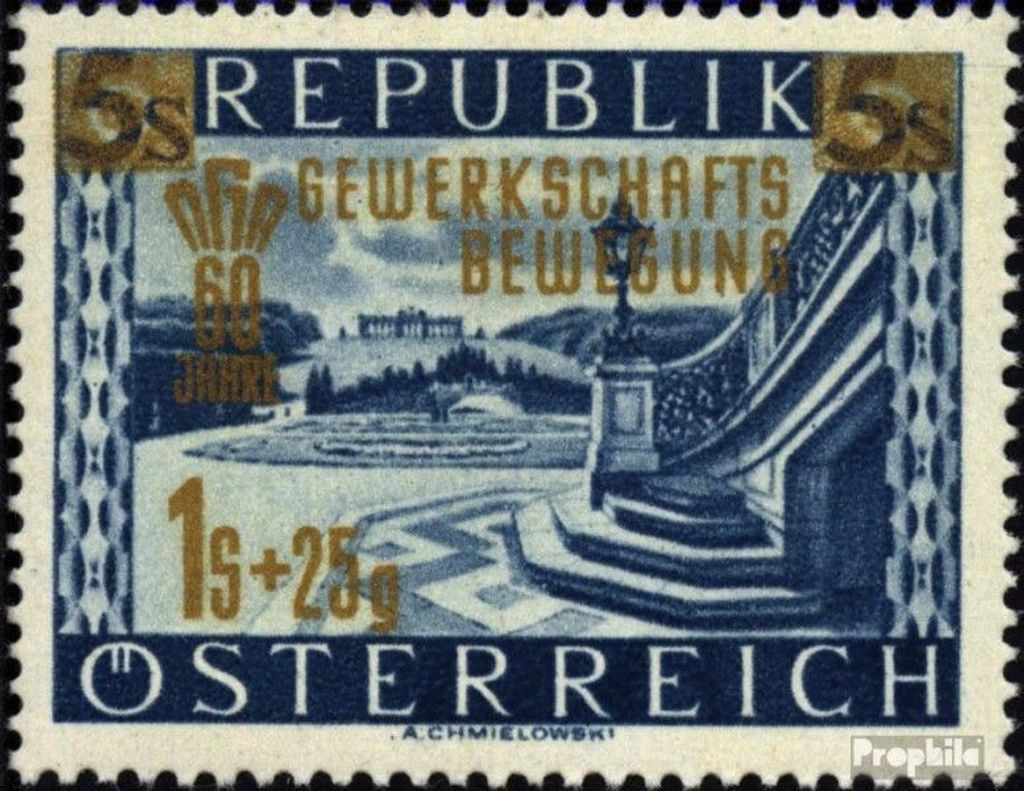 Briefmarken Österreich 1953 Mi 983 (kompl.Ausg.) gestempelt Gewerkschaftsbew.