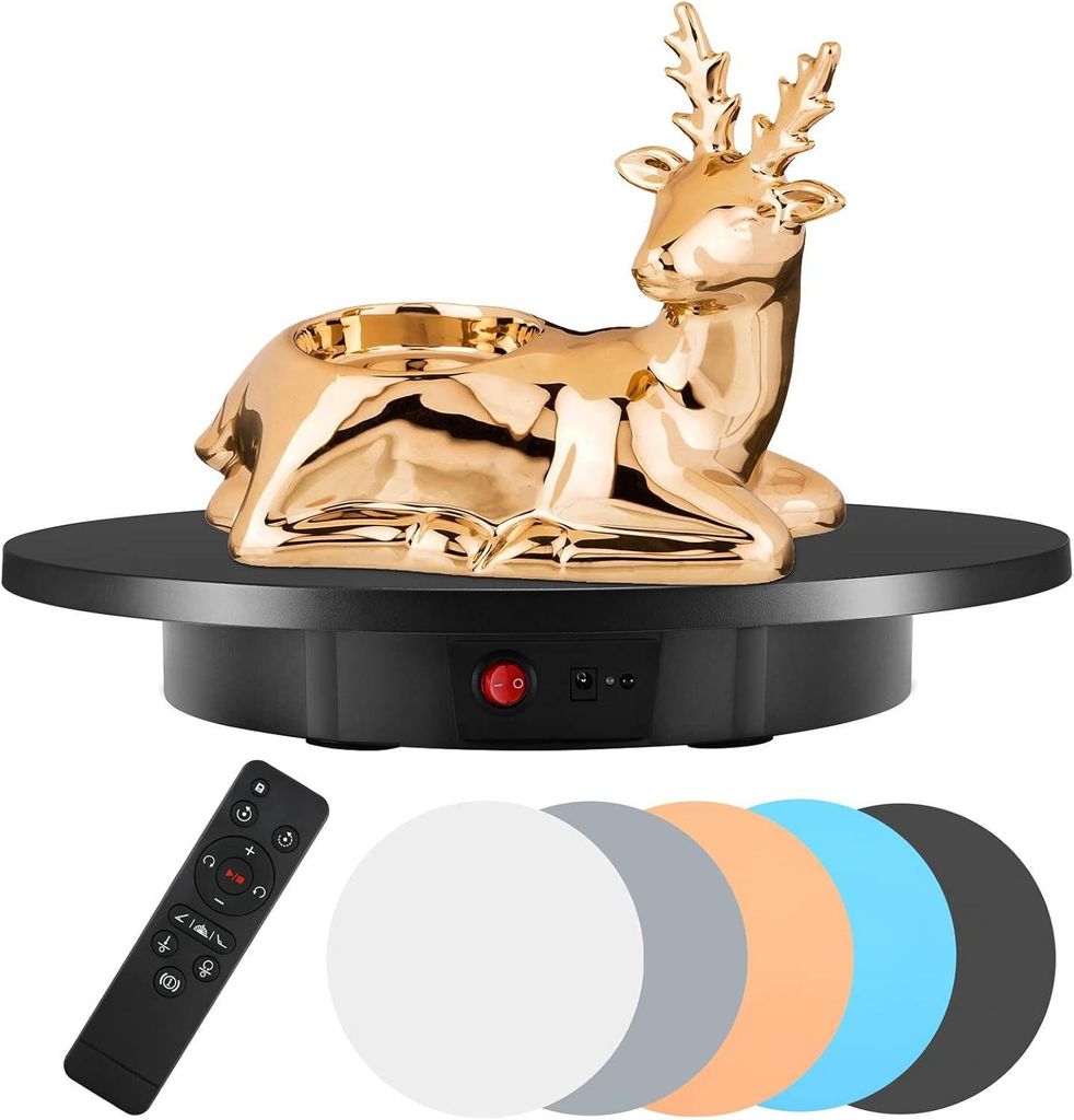 Elektrischer 360° Drehteller mit Fernbedienung – Foto-Plattform für Modelle, Figuren, Accessoires