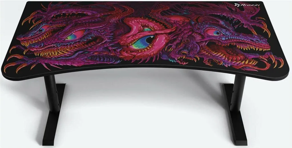 Table de Jeu Arena Crawling Chaos 160x82cm avec Tapis de Souris XXL Étanche