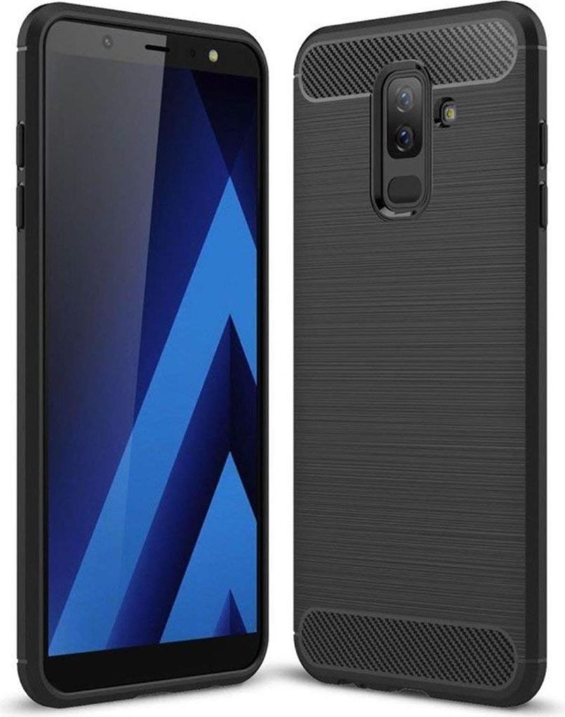 TPU Hülle für Samsung Galaxy A8 Plus Handy Schutzhülle Carbon Optik Schutz Case