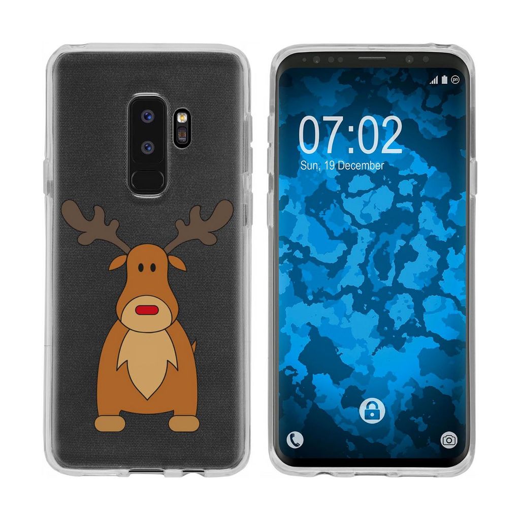 PhoneNatic Case kompatibel mit Samsung Galaxy S9 Silikon-Hülle X Mas Weihnachten Rentier M3
