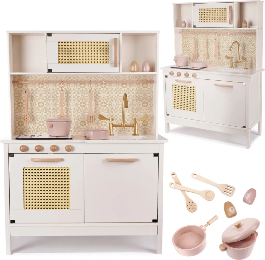 Cuisine enfant pour chambre et salle de jeux - Style BOHO bois et MDF