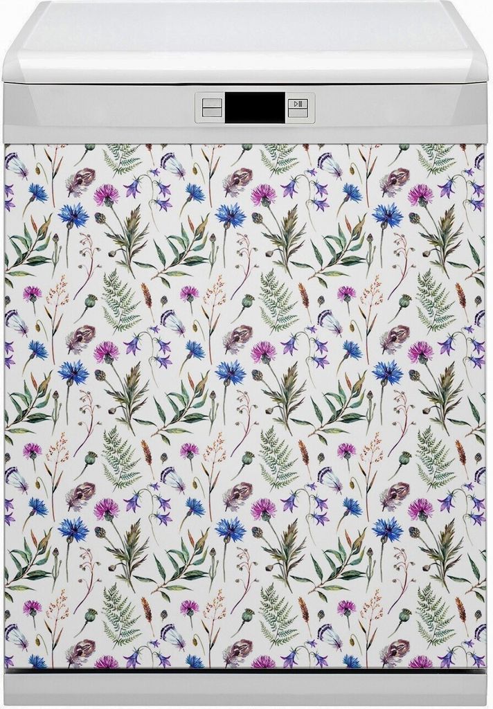 Küche Dekorative Magnete Magnet Folie für Geschirrspüler 60x80 cm - Blumen von Wiesen