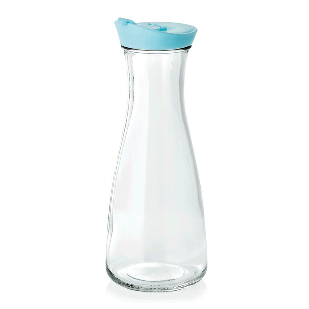 20x Glas Karaffe 26 cm, 1 l, blau