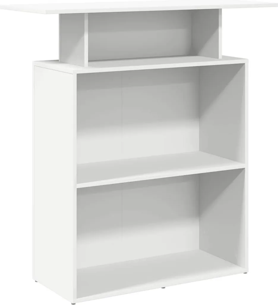 Bancone Reception Moderno Bianco 100x40x104 cm - Ideale Cassa Negozio