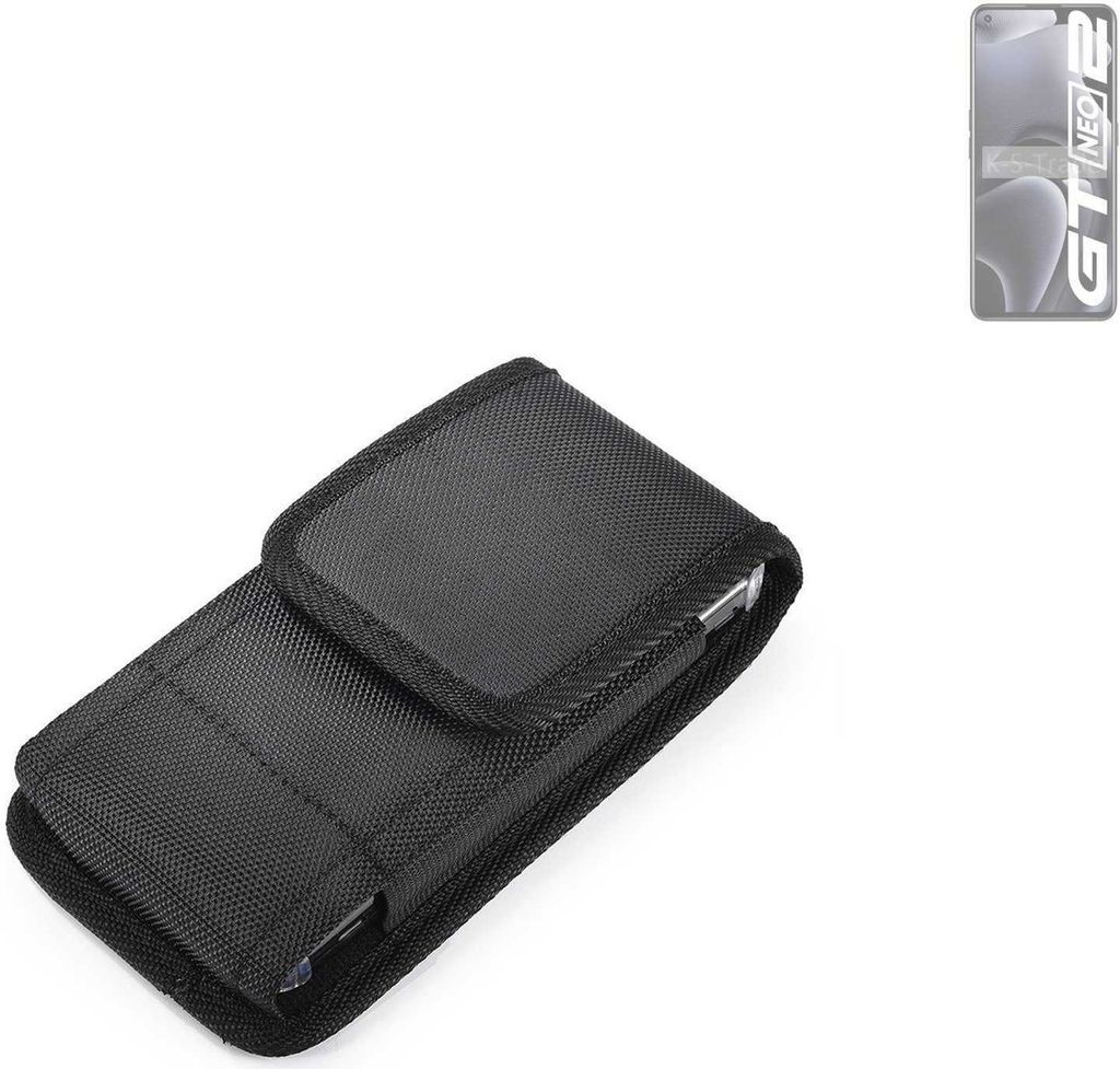 Holster Gürteltasche kompatibel mit Realme Gt Neo 2 Holster Gürtel Tasche wasserabweisend Handy Hülle Schutz Hülle Outdoor schwarz K-S-Trade