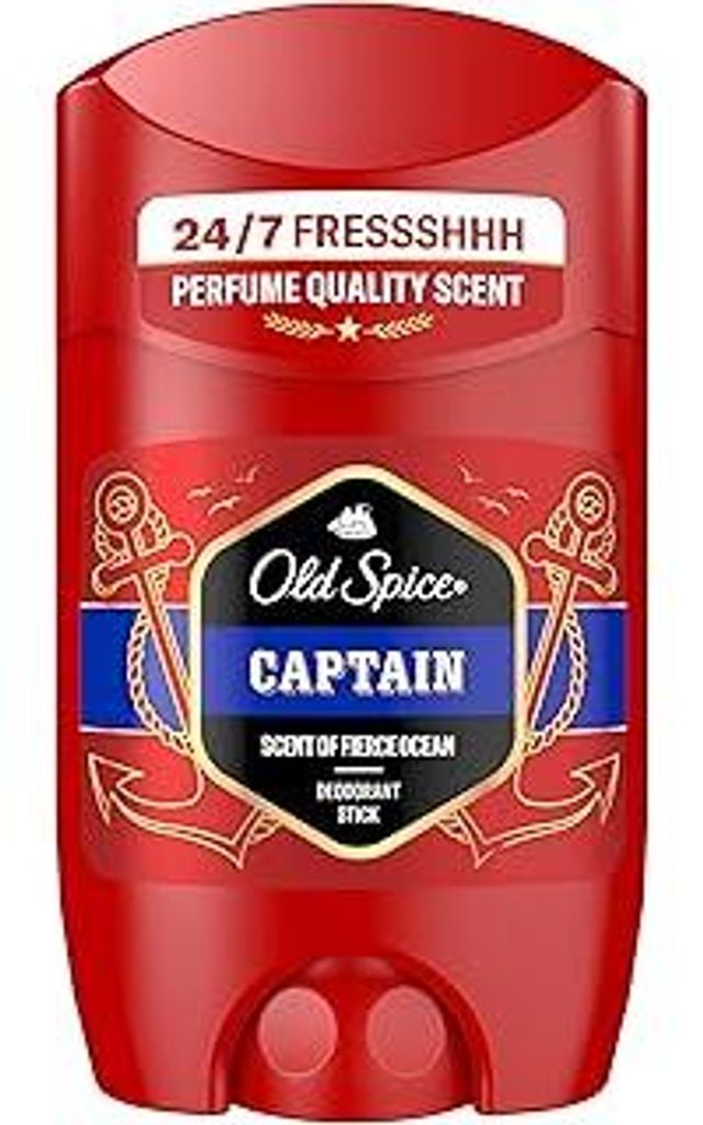Old Spice Captain Deostick für Männer 50 ml, 24/7 Frischhh bei täglicher Anwendung, langanhaltender Duft in Parfumqualität, Schutz vor Gerüche...