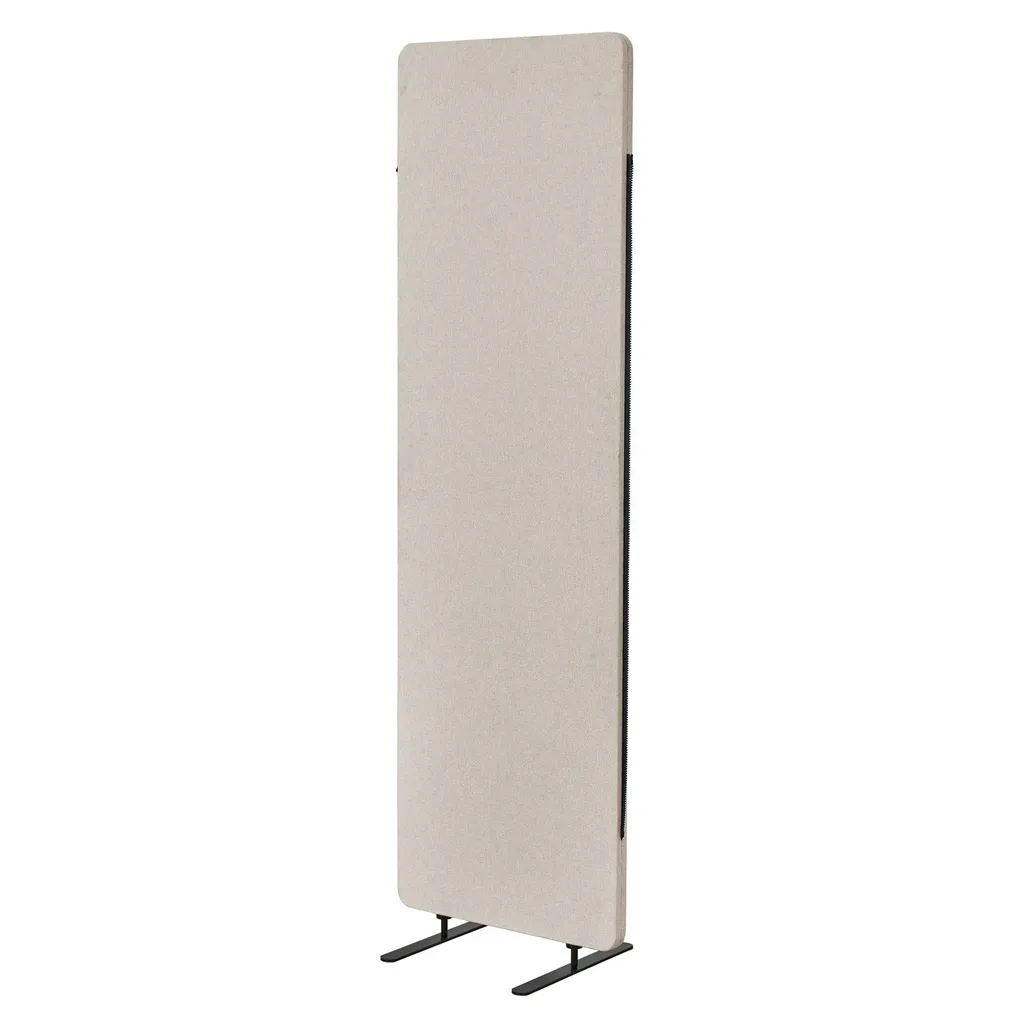 Cloison Séparatrice Beige OTIS Paravent Pliable et Stable en Tissu
