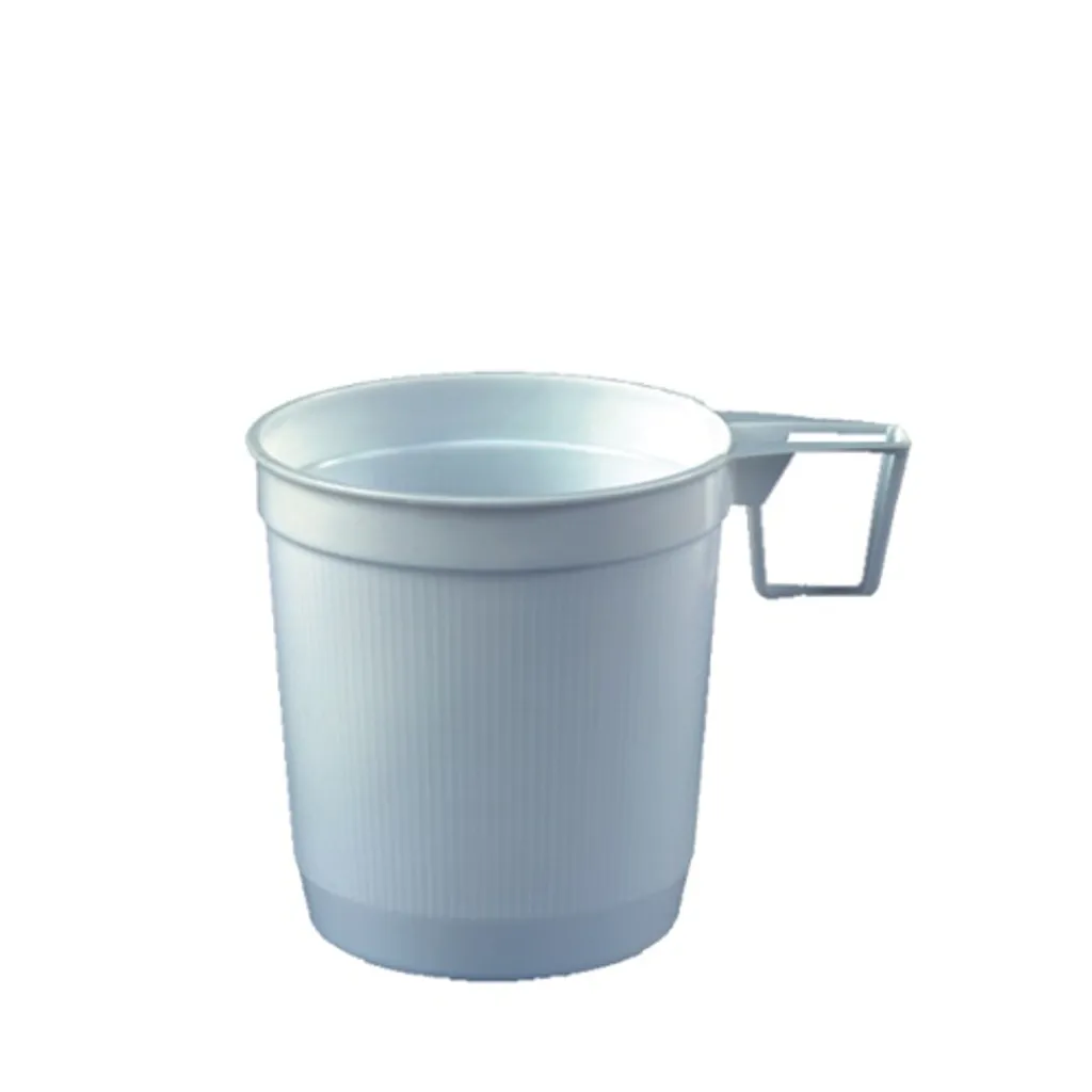 PAPSTAR 12216 40 Tazze Plastica Bianche con Manico per Feste