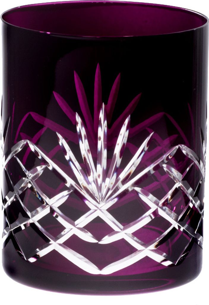 Whiskyglas Handgeschliffen Laura 300ml Lila