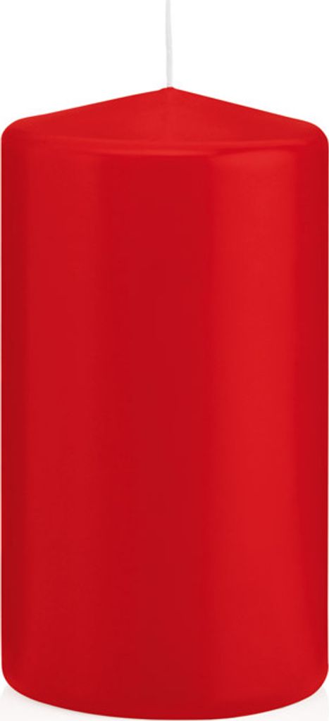 Stumpenkerzen mit Abbrandschutz Rot (Kerzen in Cellophan gewickelt) 100 x 70 mm 12 Stück für den sicheren Abbrand von Kerzen auf Adventskränzen ...