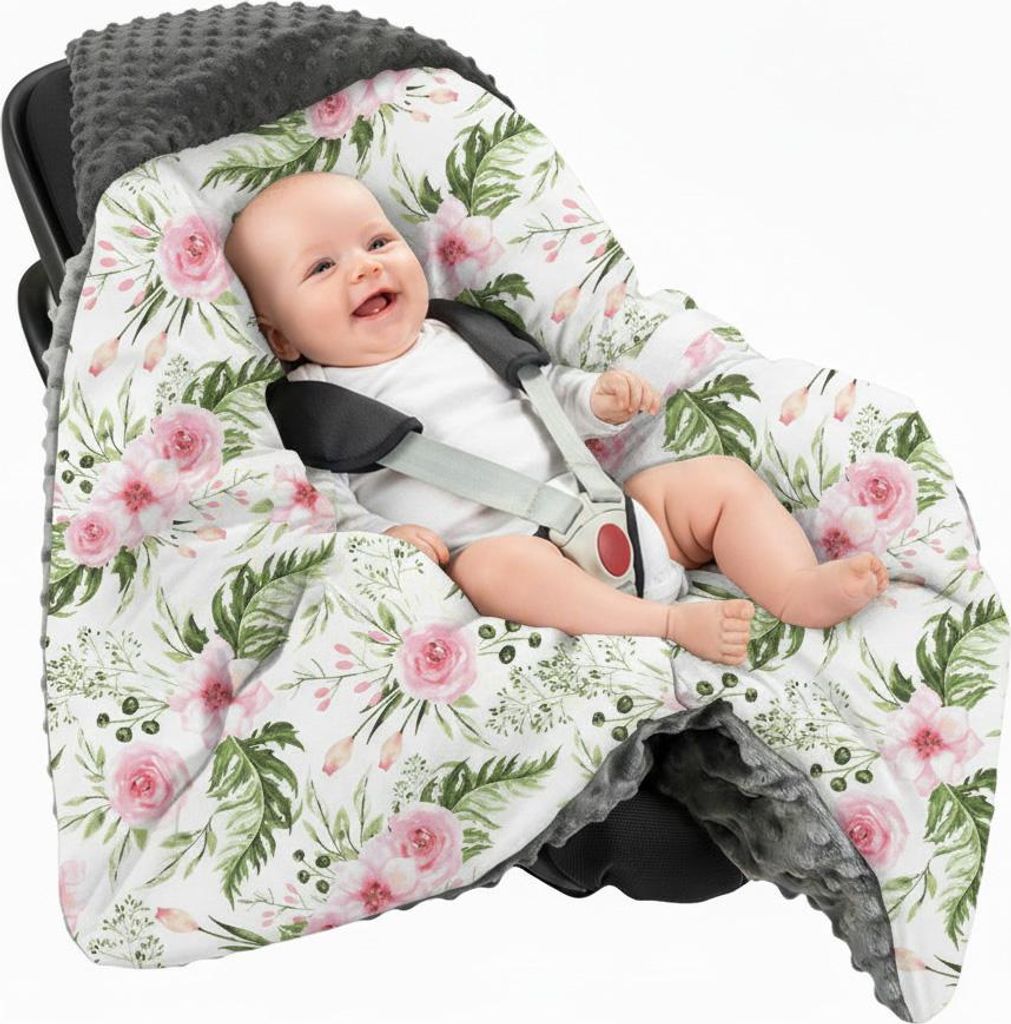 Minky-Schlafsack 80x80cm für Autositz, Babytragetuch, Pucktuch - im Garten