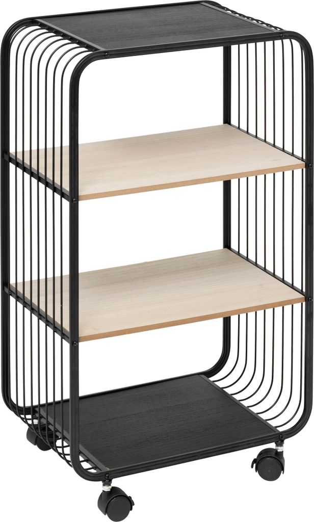 Étagère à 3 niveaux en métal et bois beige - 5 five simply Image du produit 