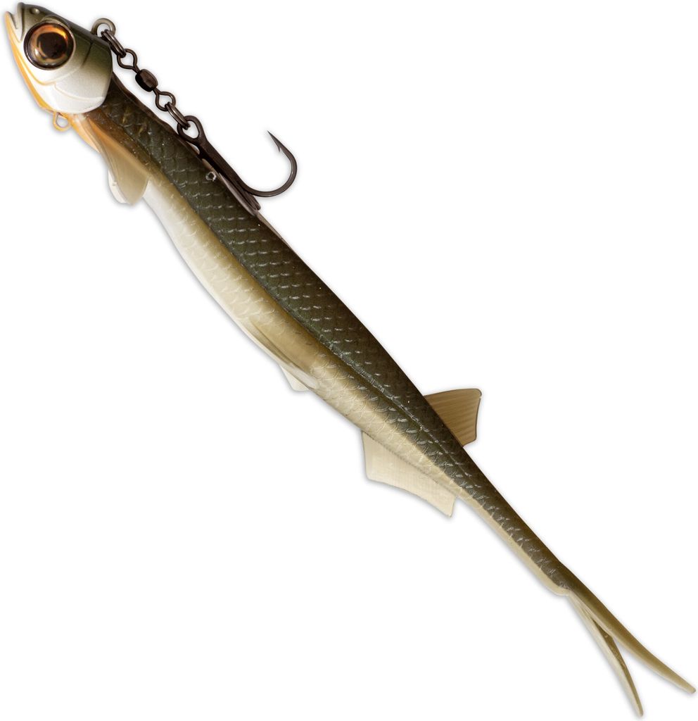 Quantum 70g 25cm Pelagic Shad Set - montierter Gummifisch, Farbe:Game Over