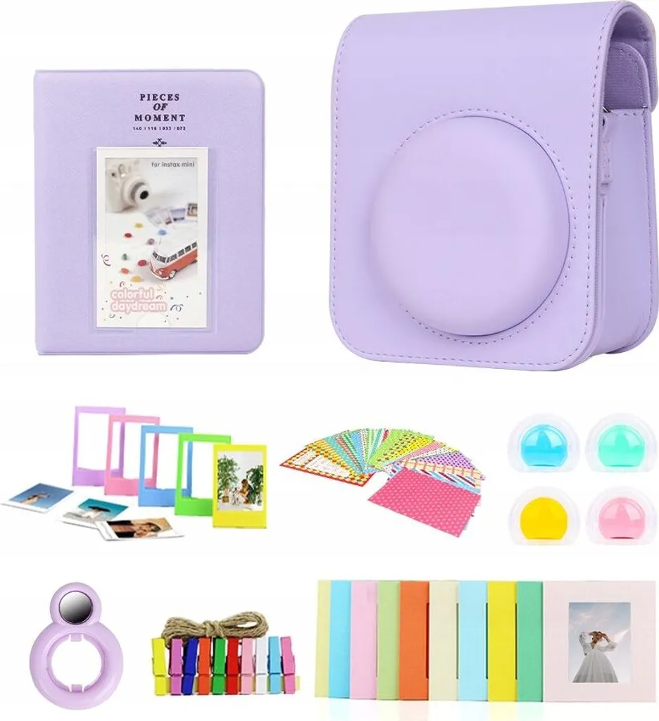 Protégez et Sublimez votre Instax Mini 12 avec ce Kit 8-en-1 Violet