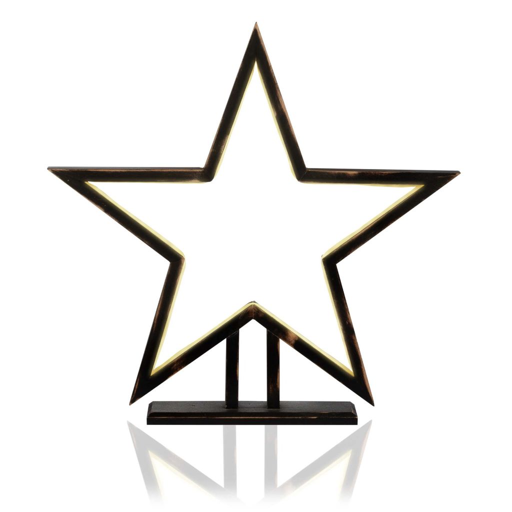 Stern Bambus Holz 35 cm Durchm.