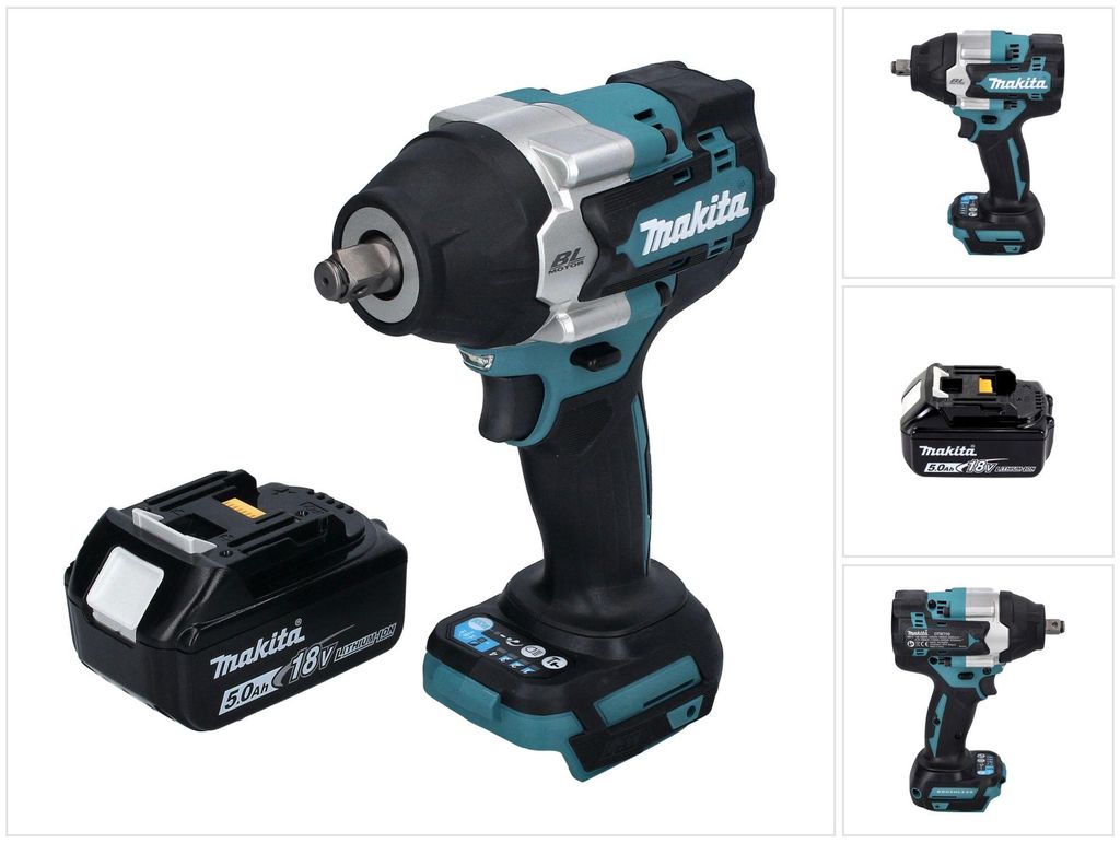 Makita DTW 700 T1 Akku Schlagschrauber 18 V 700 Nm 1/2" XPT Produktbild 