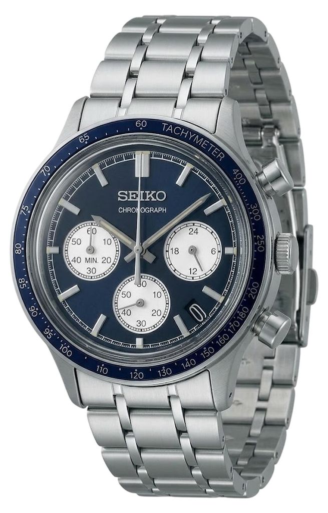Seiko Conceptual Sport Chronograph Herrenuhr silber blau Produktbild 