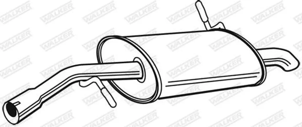 Silencieux arrière WALKER 22306 pour C3 et C2 - OE 1607343580 Qualité