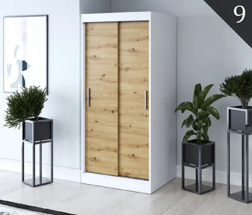 FurMeb24 Schiebetrenschrank GOLD -90x200cm 2-triger Produktbild 