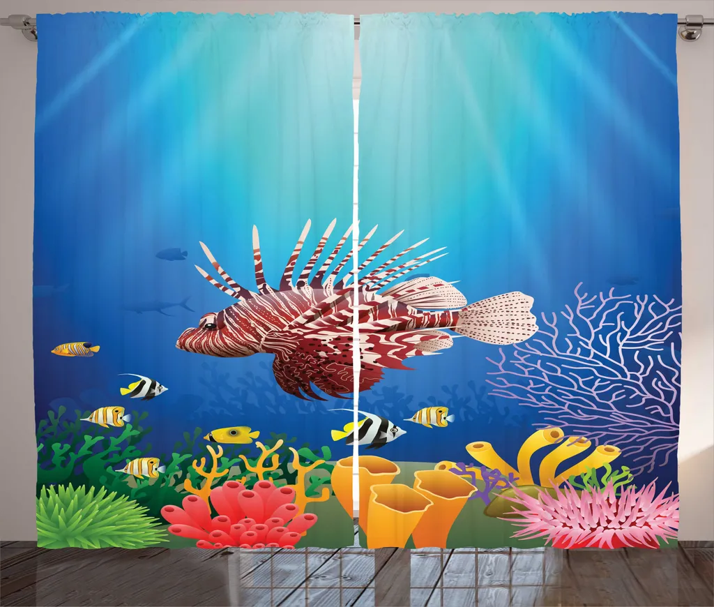 Rideau de Salon Rustique à Boucles Idéal Grande Fenêtre 280x225 cm