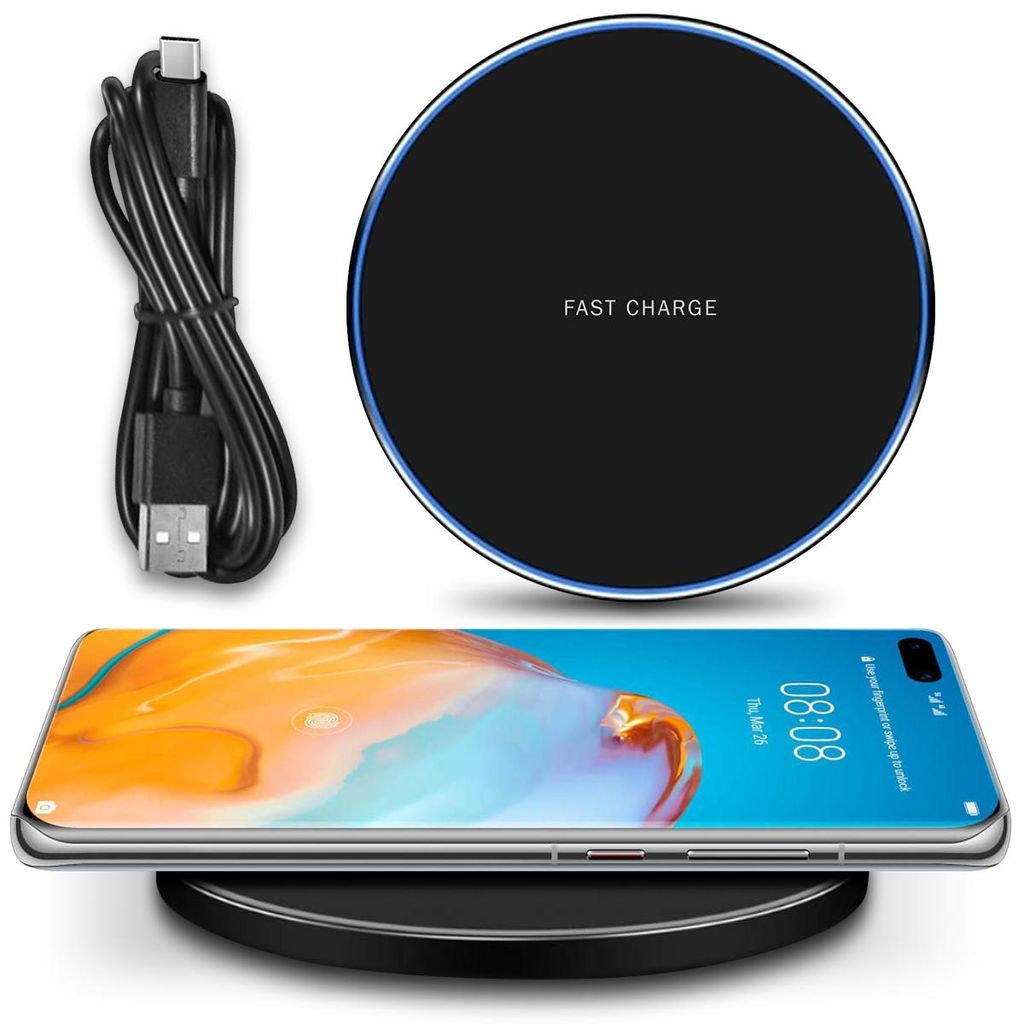 QI Fast Wireless 15W Ladestation Huawei P40 Pro Plus Kabelloses Induktives Laden