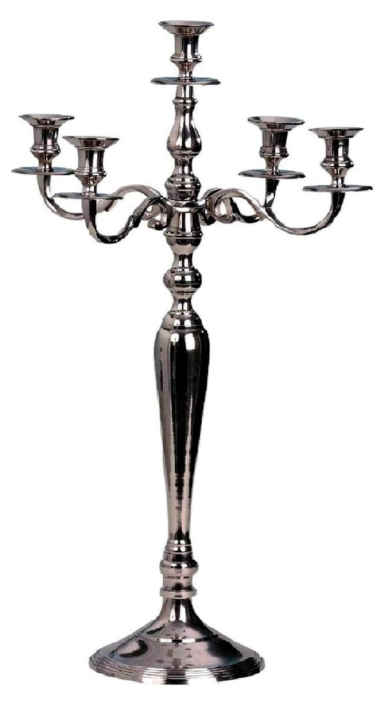 80 cm 5-armiger Kerzenleuchter aus beschichtetem Metall