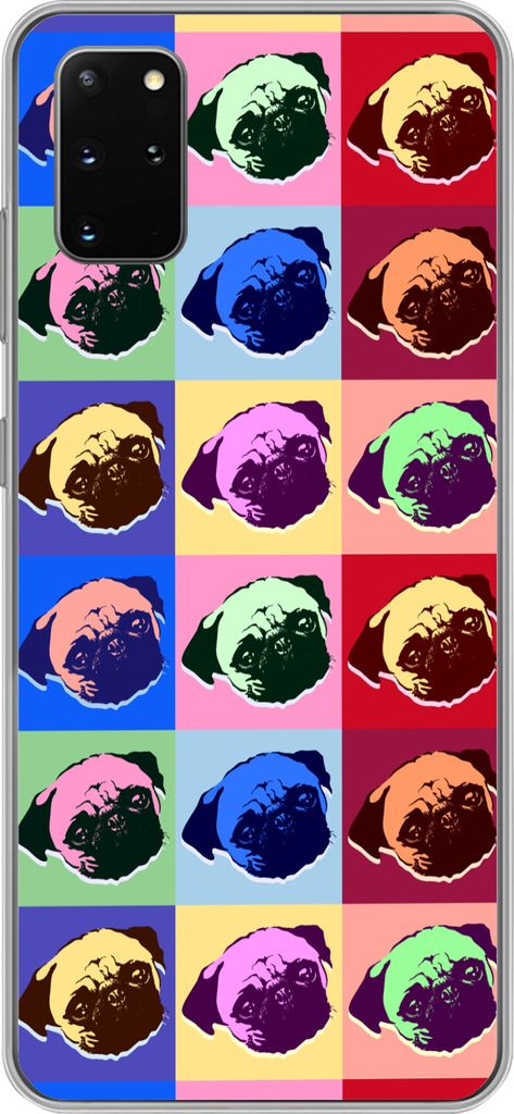 MuchoWow Handyhülle Schutzhülle Hülle für Telefoonhoesje Samsung Galaxy S20 Plus Muster - Hund - Mops - Jungen - Mädchen - Kinder - Kinder S...