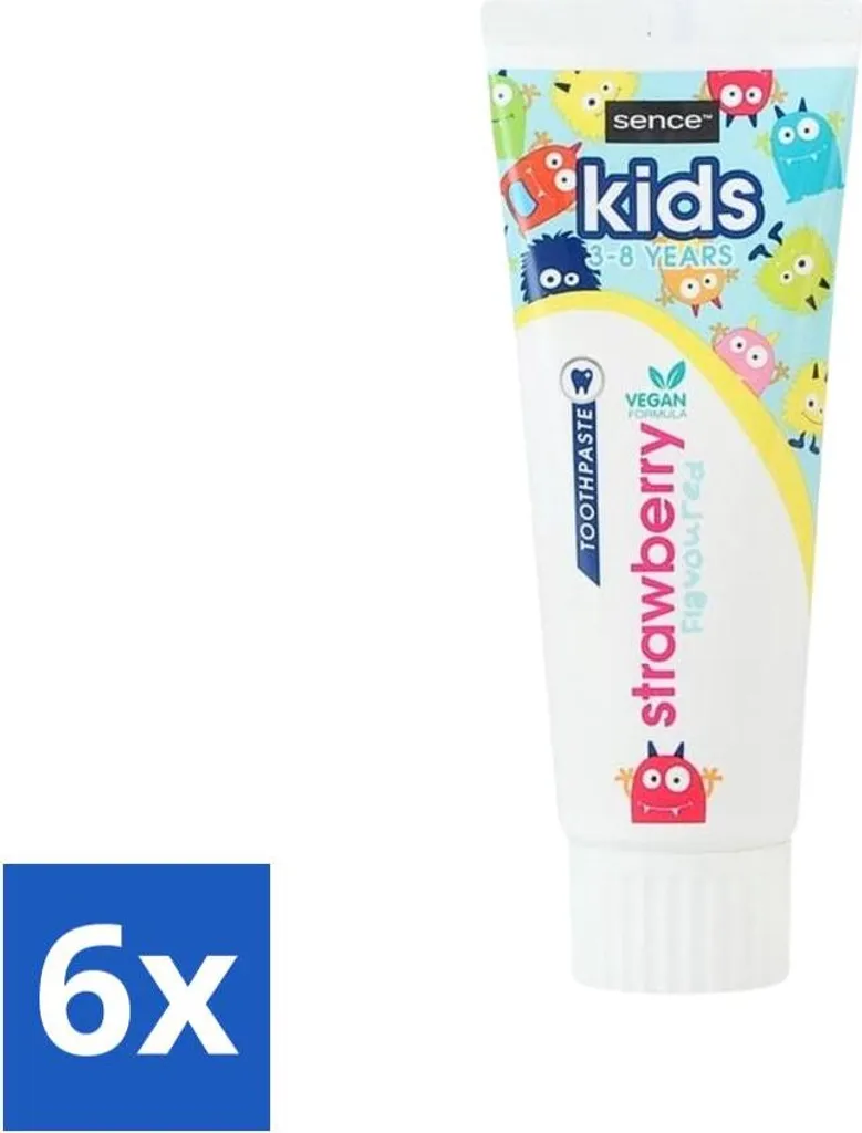 Dentifricio Sence Bambini 3-8 anni Gusto Fragola Vegan 6x75ml Offerta