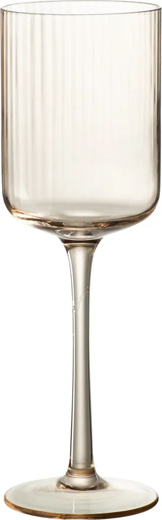 Verre à Vin J-Line Ralph Orange Rouille en Verre Artisanal - 6 Pièces