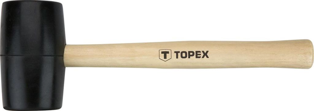 TOPEX Młotek gumowy 50 mm/340 g, trzonek drewniany Zdjęcie produktu 