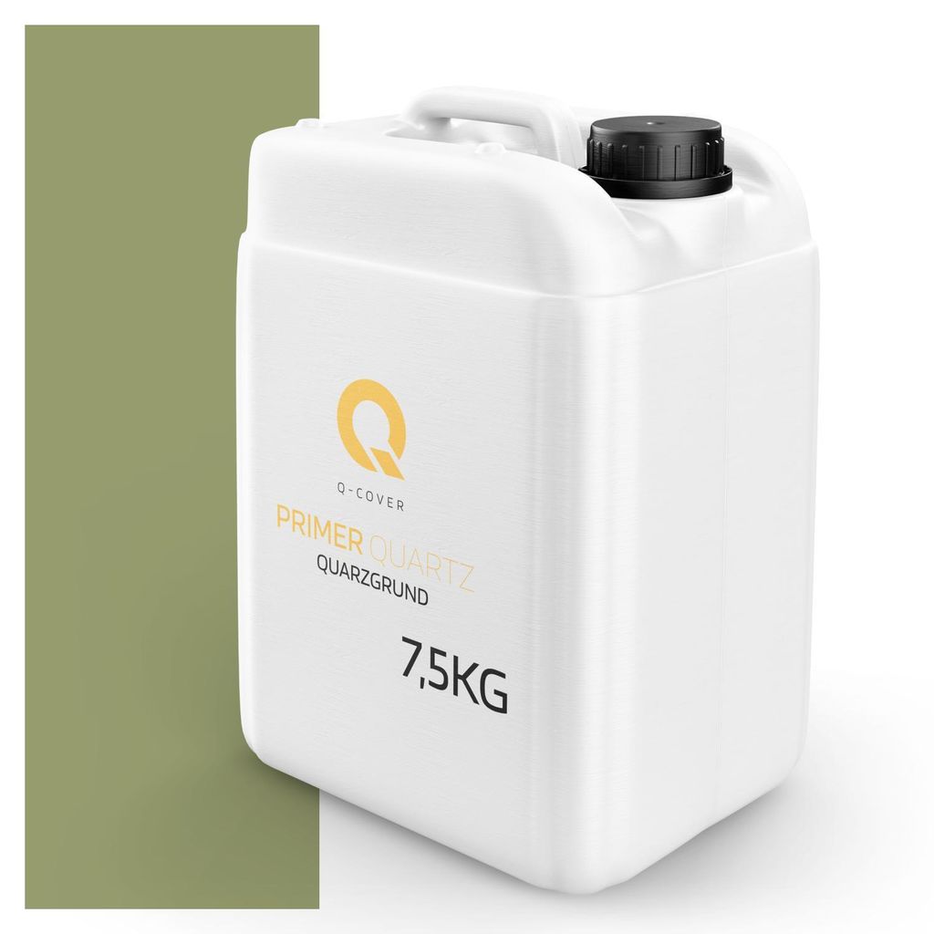 Quarzgrund für Silikonharz-Putz Froschgrün F484 7,5 kg – Haftgrund für innen & außen, quarzhaltige Grundierung Q-COVER
