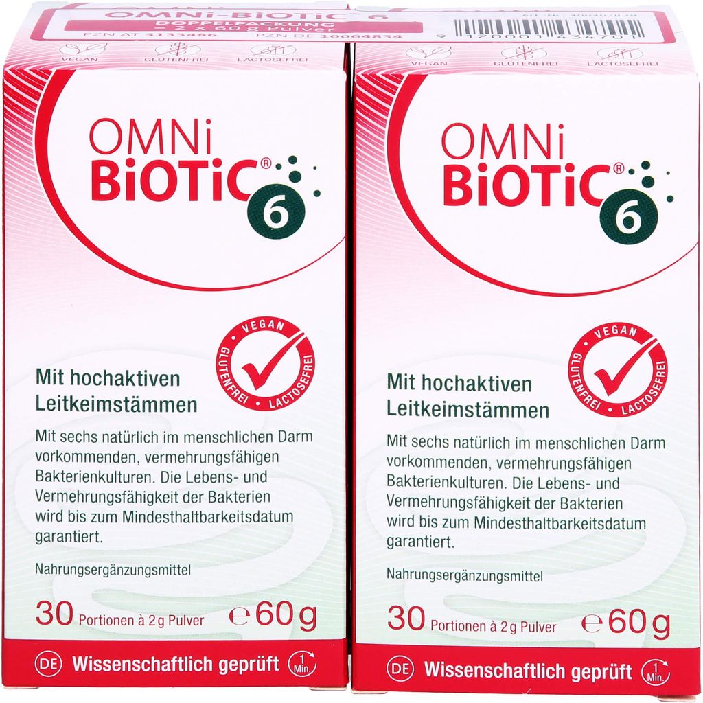 Omni Biotic 6 Doppelpackung, 120 g Pulver Produktbild 