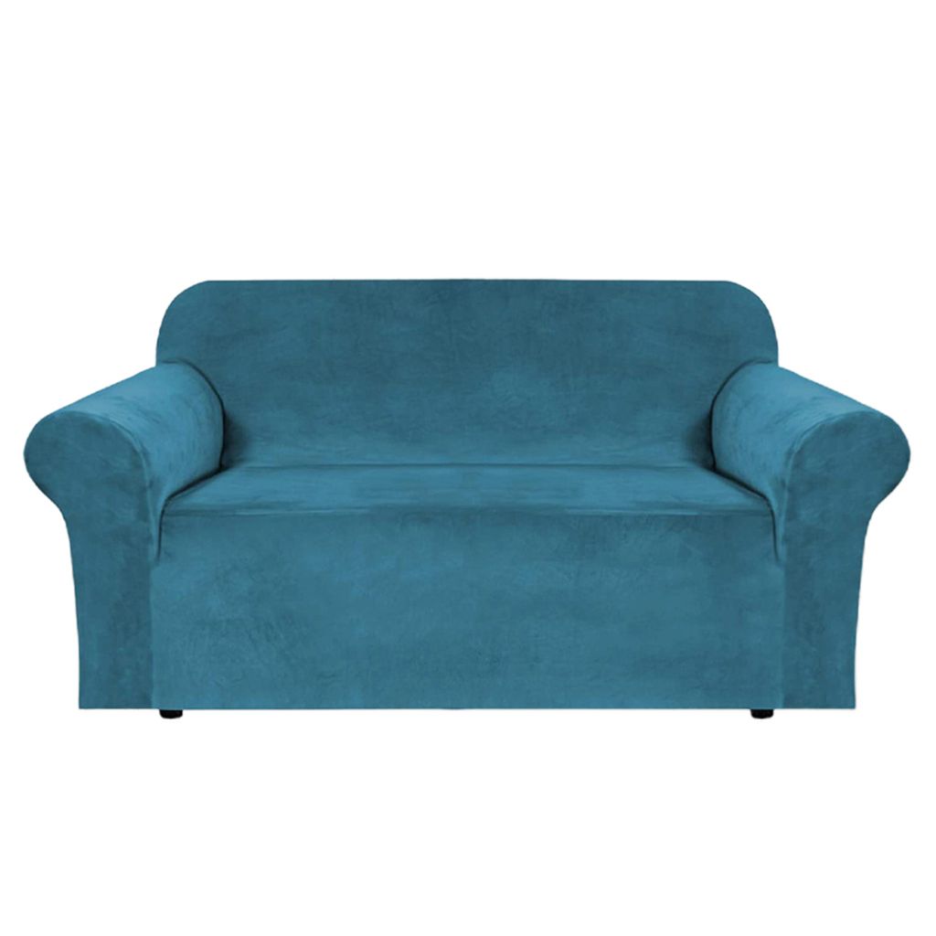 Sofa-Abdeckung Staubdicht nicht shrink Polyester Dehnung Abnehmbar 3 Sitzsofa Beschützer Wohnkultur-Blau