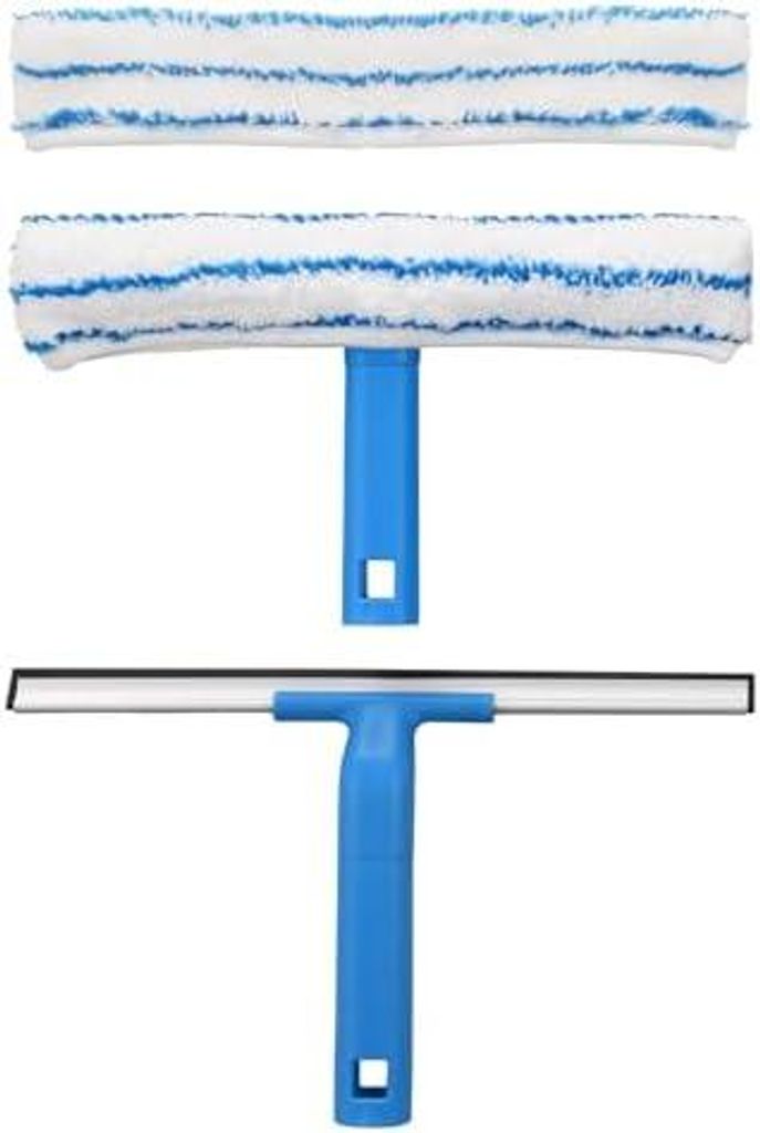 Fensterreiniger Set(30cm), Silikon-Fensterabzieher + Mikrofaser-Fensterwischer, Professioneller Fensterreinigungsset fš¹r Bad, Dusche, Auto, Glas