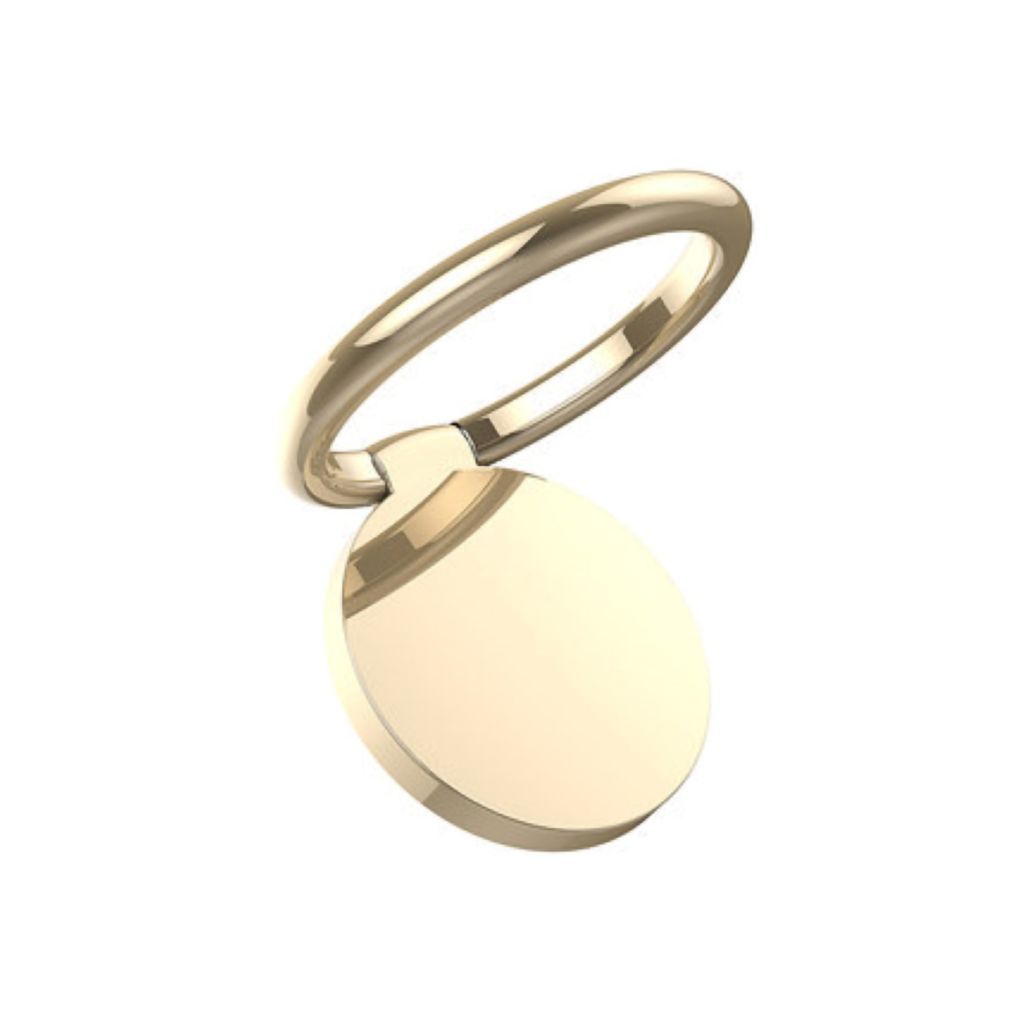 Telefonständer 360-Grad-Rotation Selbstklebender Metallfinger-Ring-Telefonhalter für Telefone-Golden