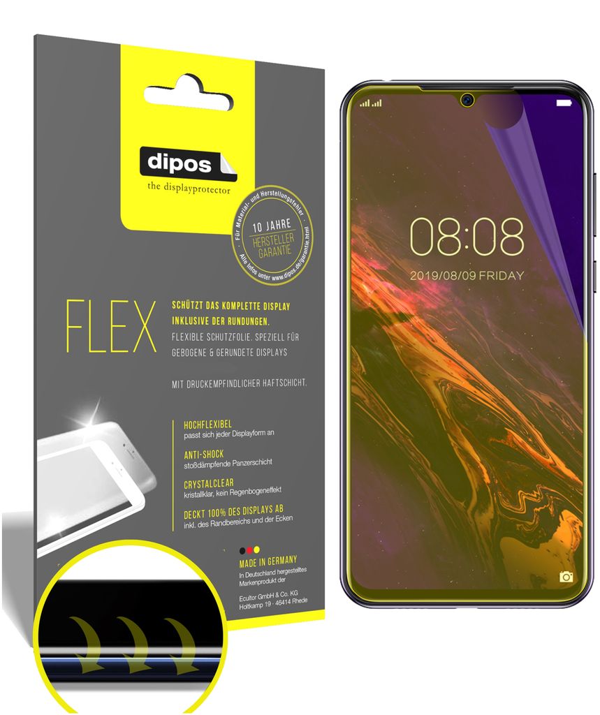 3x Schutzfolie für Doogee N20 Folie, 100% Displayabdeckung, dipos Flex
