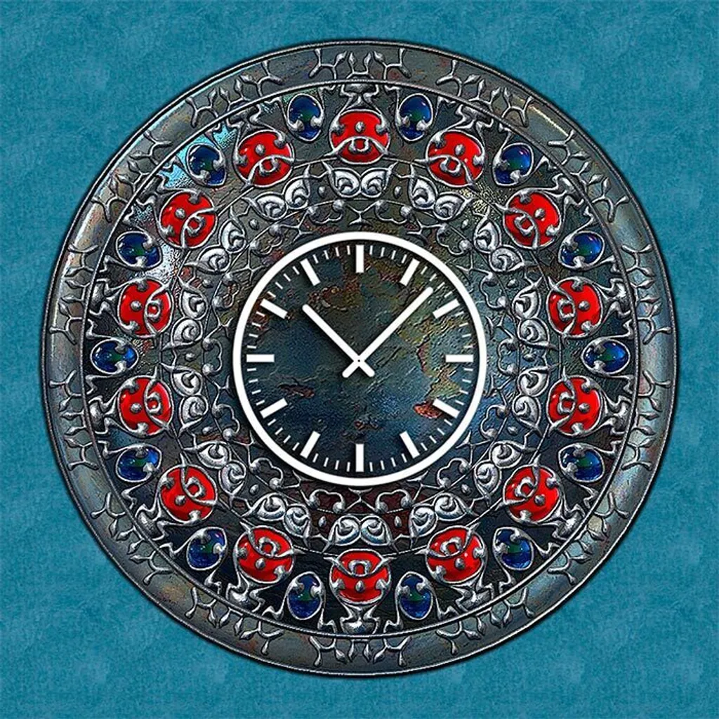 Dixtime 3800 Orologio Parete XXL - 50x50cm Design Moderno Silenzioso