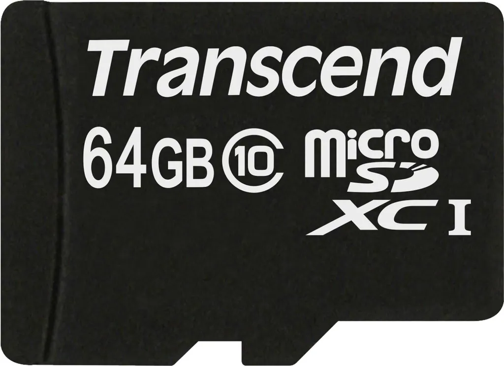 Carte micro SD 64 Go UHS-I Transcend vitesse 300x transfert rapide