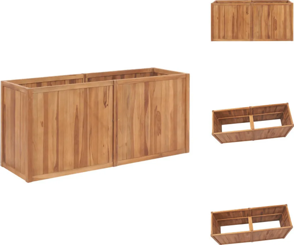 Table de rempotage en teck massif 150 cm pour fleurs et jardinières