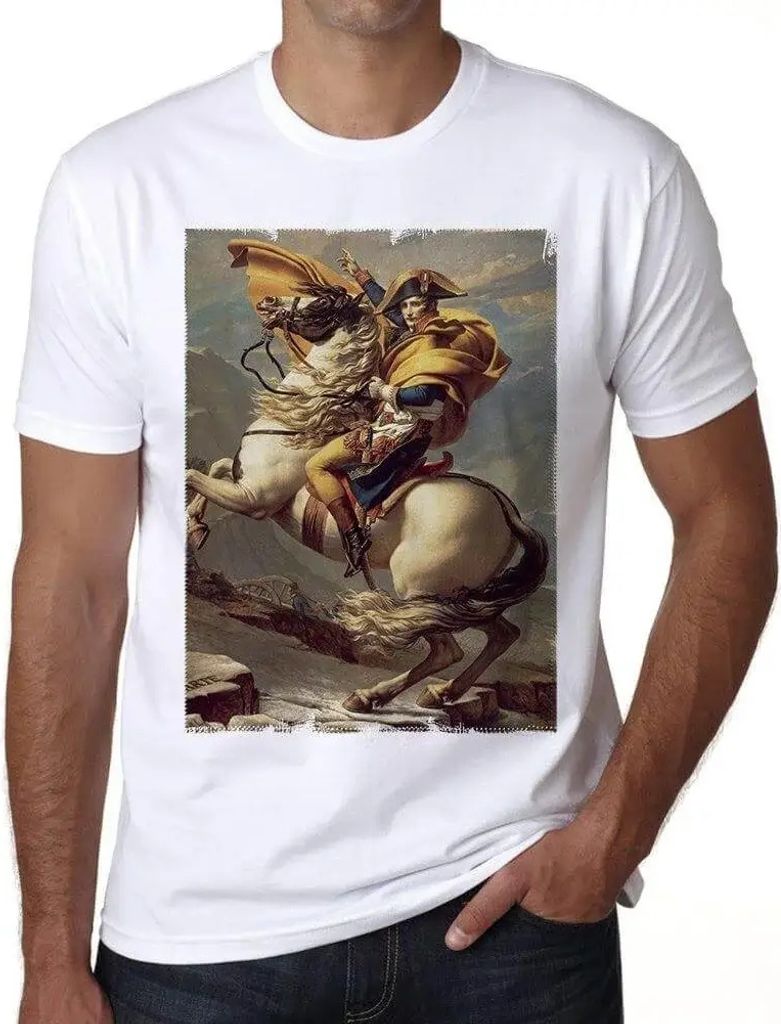 Herren Grafik T-Shirt Napoleon Bonaparte Öko-Verantwortlich Vintage Jahrgang Kurzarm Lustige Druck Geburtstag Geschenk Mann