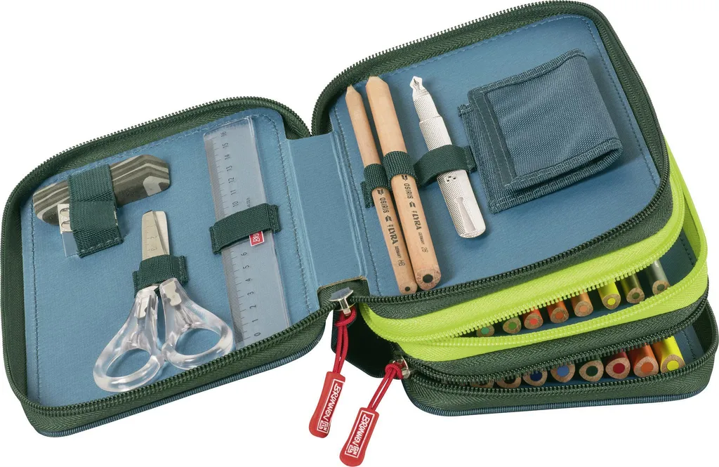 Trousse à crayons Drago bleue résistante avec fermeture zippée - 2