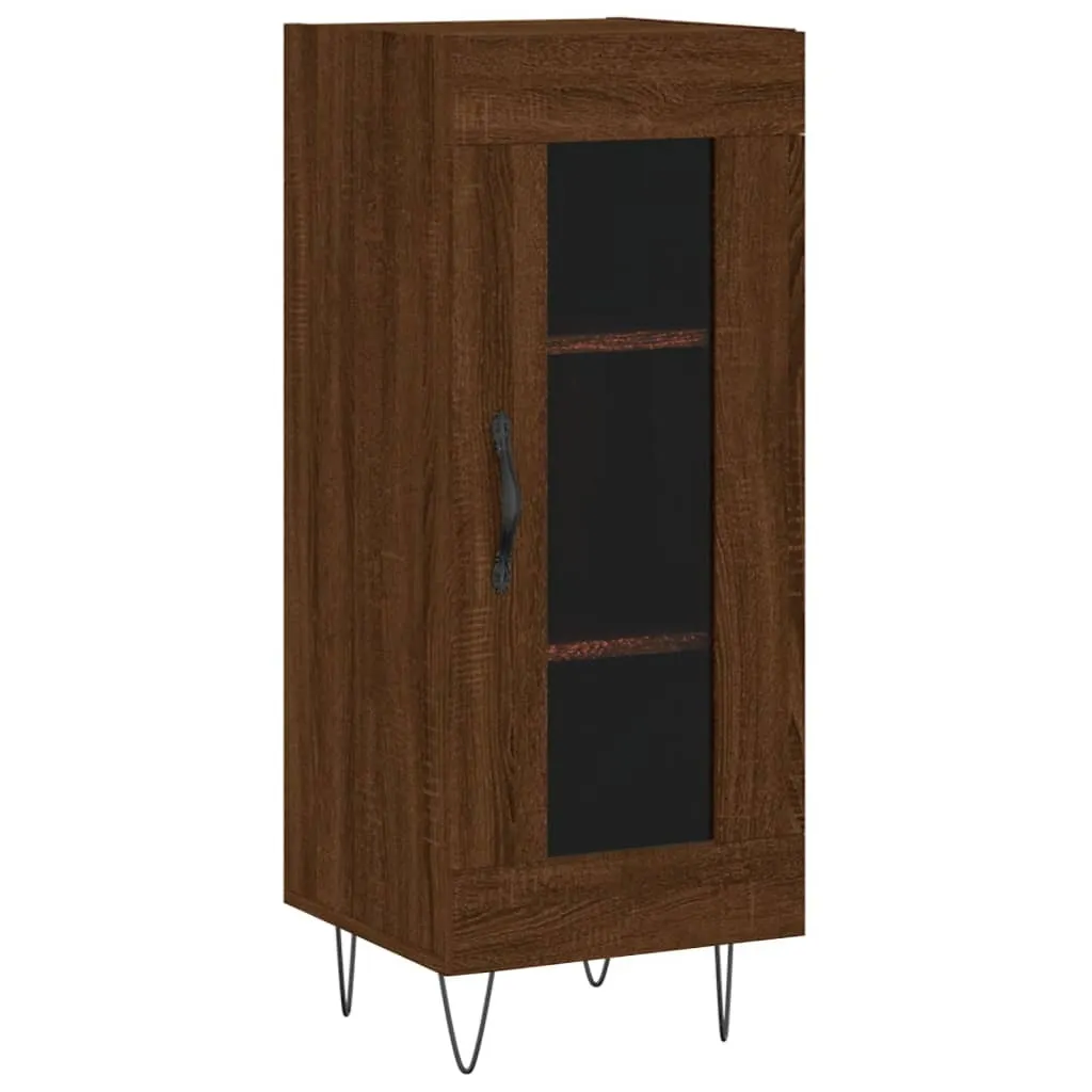 SYFAX™ Credenza Rovere Marrone 34,5x34x90 cm in Legno Multistrato