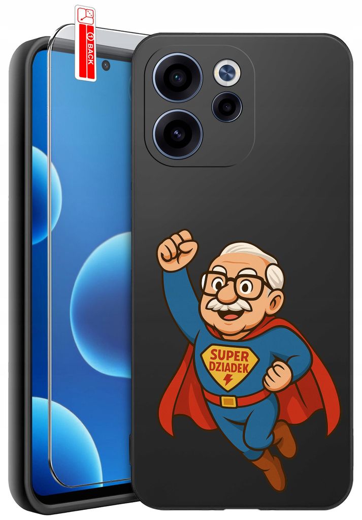 Hülle für Oppo Reno15 F | 15 FS für Opa – bunte Muster + 9H-Glas