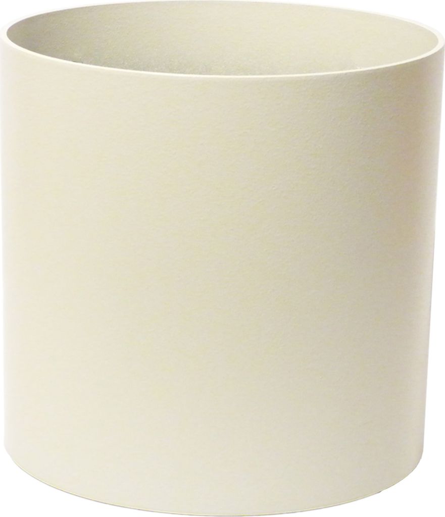 Kunststoff Hydro Blumenkübel Elegance RU37 perlweiss struktur wb Rollen Ø 37.0cm Höhe 37.0cm