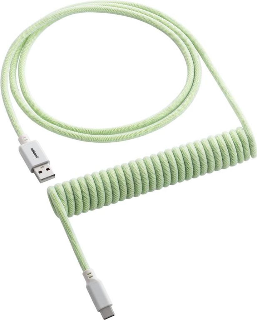 CableMod Classic Coiled Keyboard Cable USB-C zu USB Typ A, Spiralkabel für Gaming-Tastaturen, Lime Sorbet