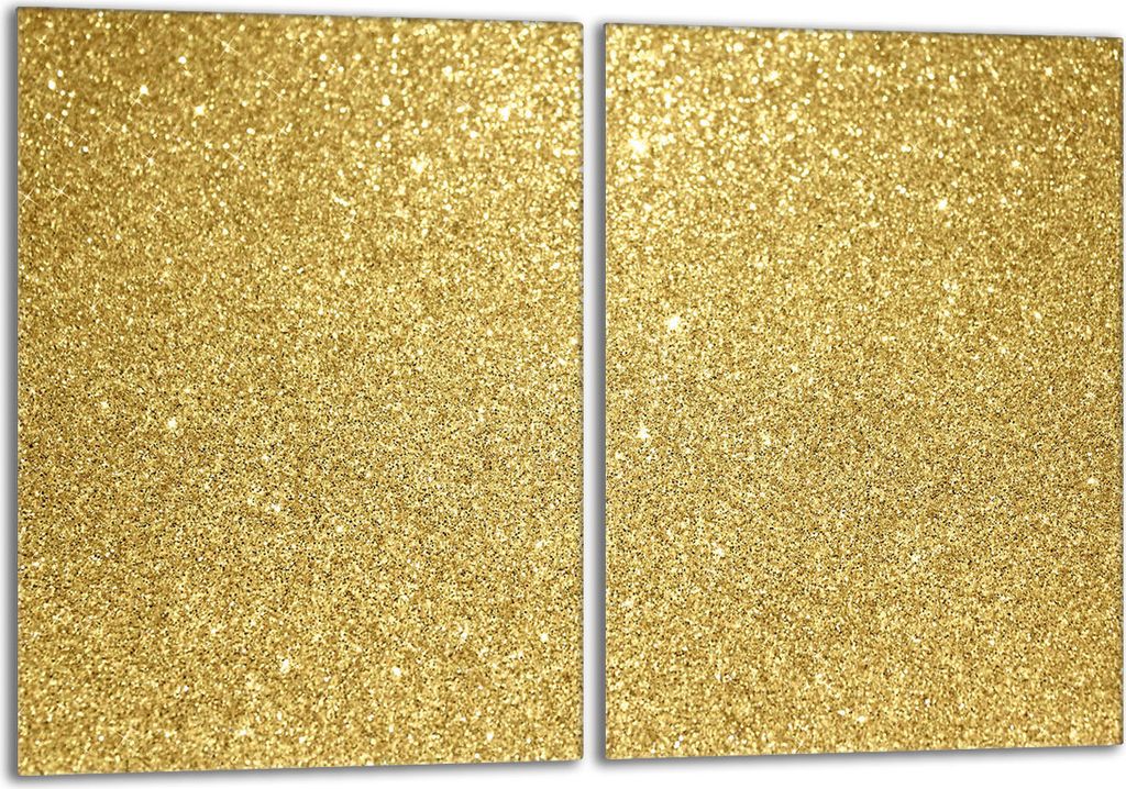 Glasschutzplatte für Herd 2x40x52 Gold