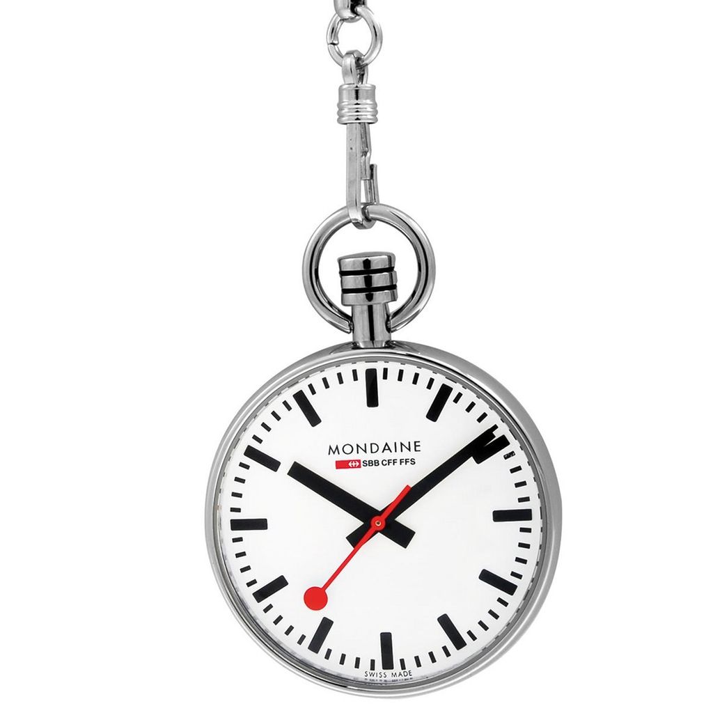 Mondaine Uni Uhr SBB Pocket Watch 43mm A660.30316.11SBB